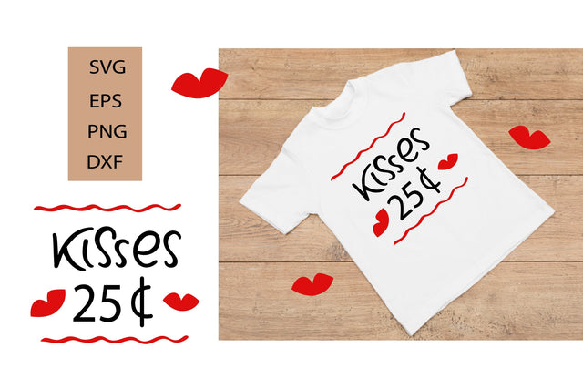 Kisses 25 SVG. Love Quotes and Saying. Valentine quotes SVG Olga Terlyanskaya 