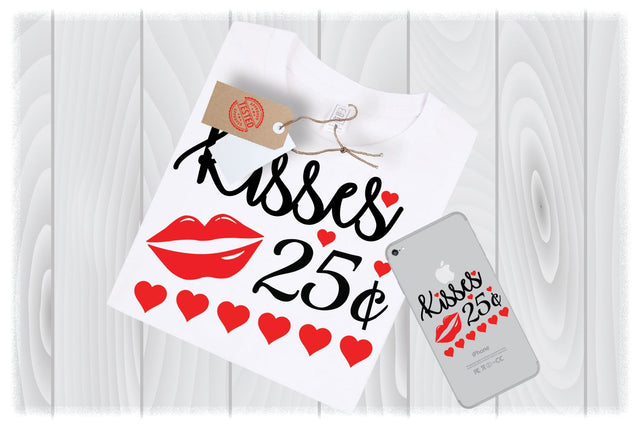 Kisses 25c SVG Files for Cricut Designs | Valentines Day SVG Files SVG My Sew Cute Boutique 