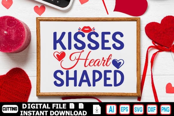 Kisses Shaped Heart SVG Craftlabsvg24 
