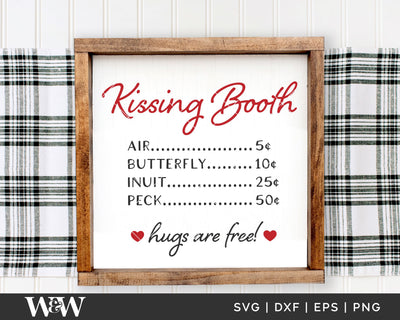 Kissing Booth List SVG | Valentine's Day SVG SVG Wood And Walt 