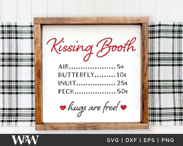 Kissing Booth List SVG | Valentine's Day SVG SVG Wood And Walt 