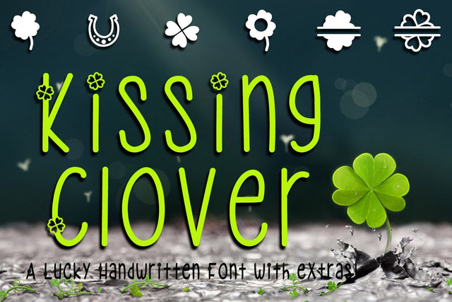 Kissing Clover Font Design Shark
