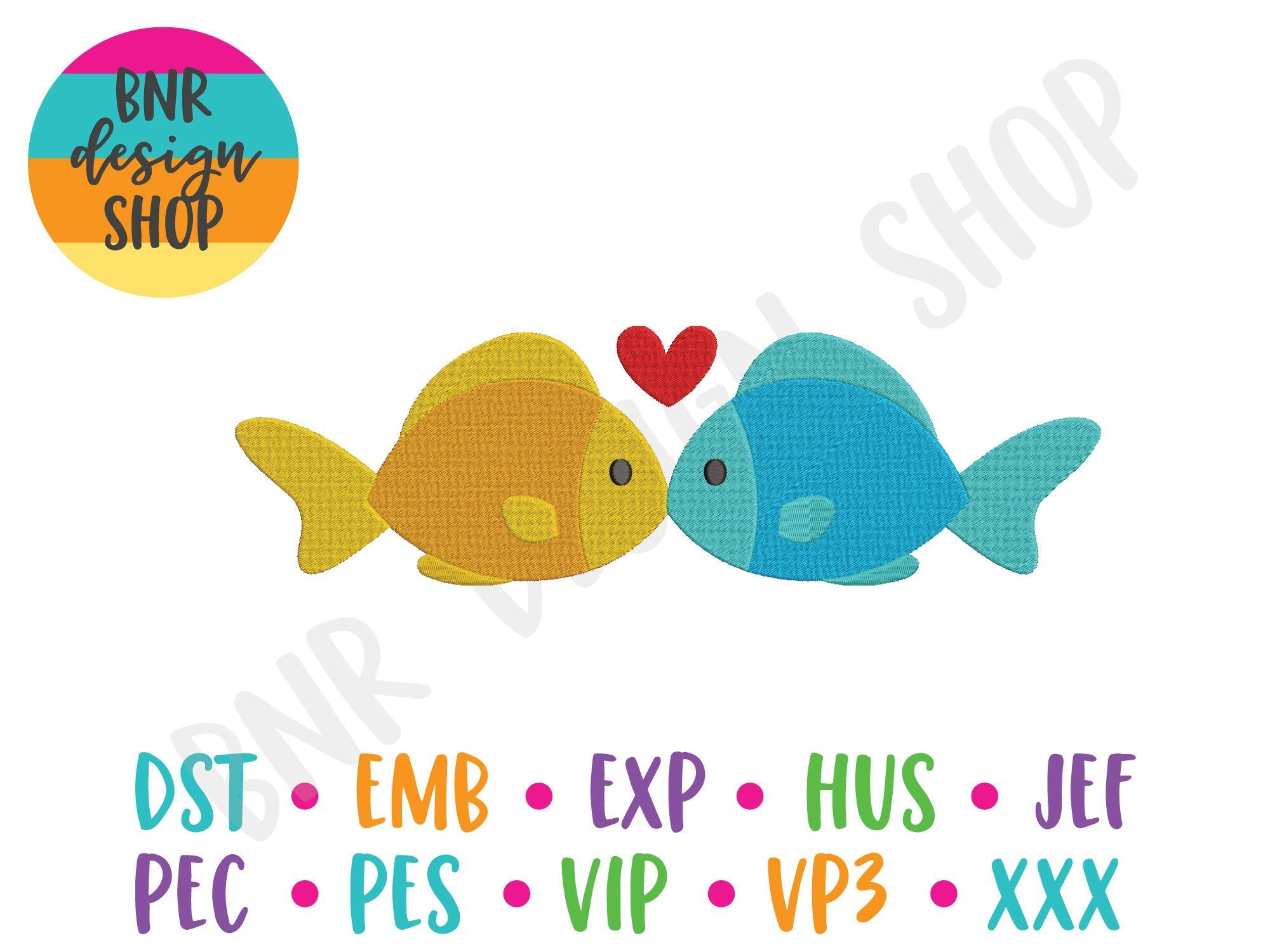 two fish kissing clipart