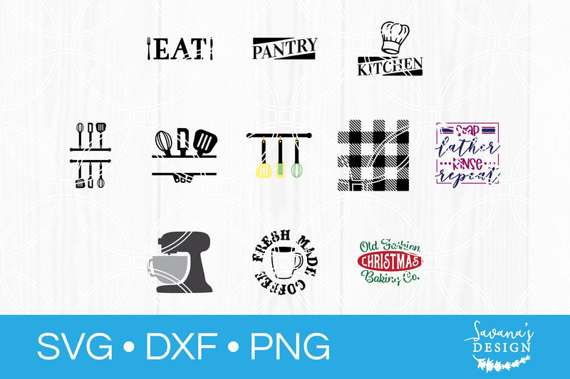 Kitchen and Cooking SVG Bundle - So Fontsy