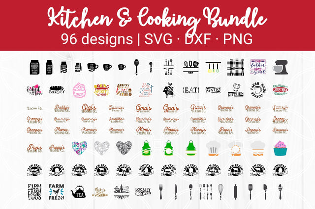 Kitchen and Cooking SVG Bundle SVG SavanasDesign 