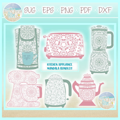 Kitchen Appliance Mandala Zentangle Bundle SVG SVG SVGcraze