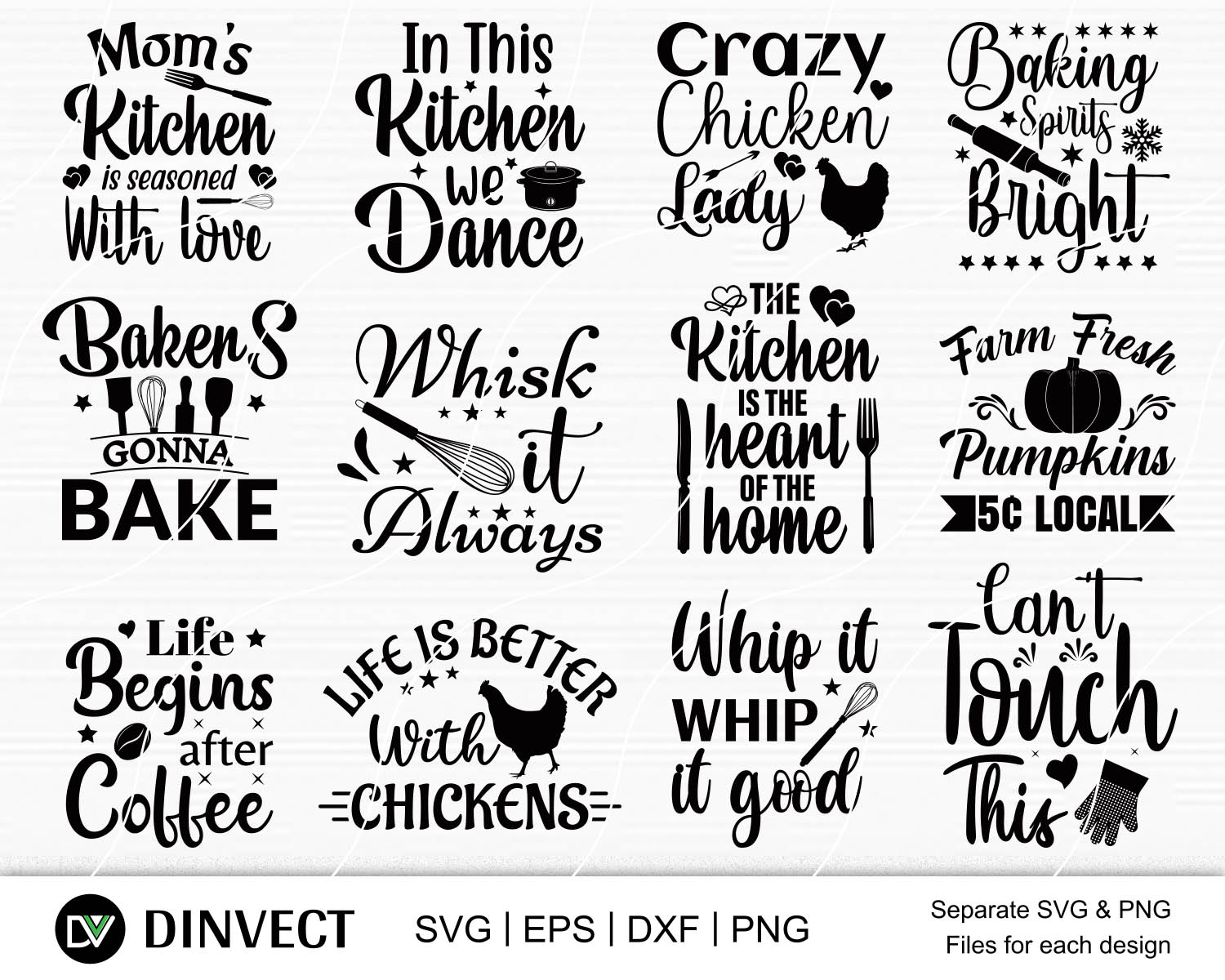 Funny Kitchen Sayings SVG Bundle Kitchen Towel Svg Cut Files