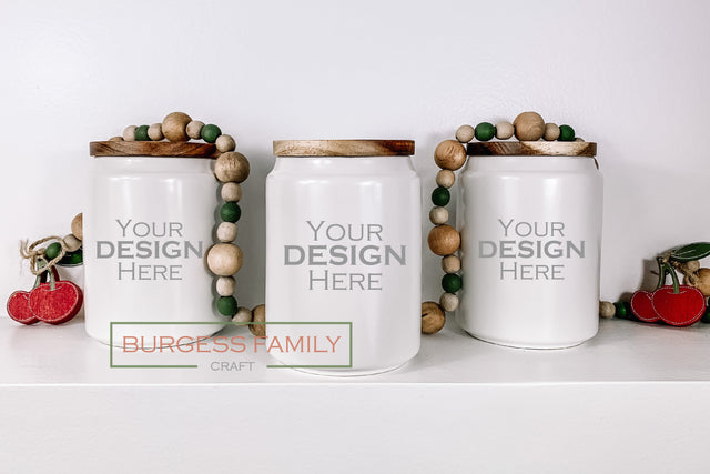 Kitchen Canisters with Cherries | MOCKUP Mock Up Photo Burgess Family Craft 