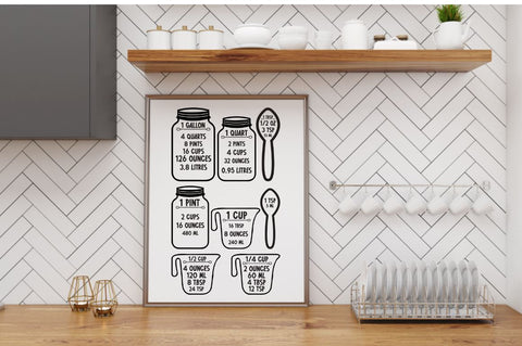 Kitchen Conversion Chart Bundle SVG DESIGNISTIC 