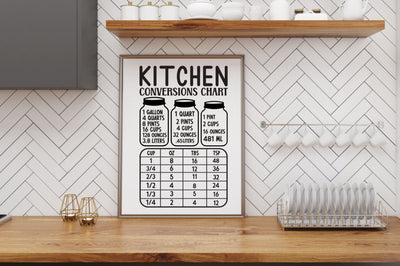 Kitchen Conversion Round Kitchen Conversion Chart Bundle - So Fontsy