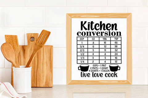 Kitchen Conversions Chart Svg Bundle SVG Regulrcrative 