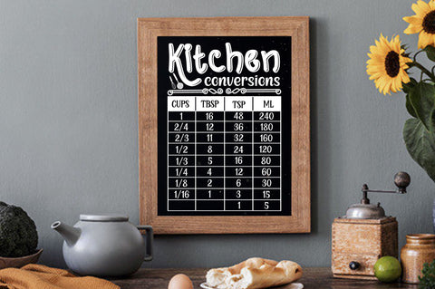 Kitchen Conversions Chart Svg Bundle SVG Regulrcrative 