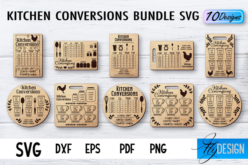 Kitchen Conversions Laser Cut SVG | Kitchen SVG Design | CNC files - So ...