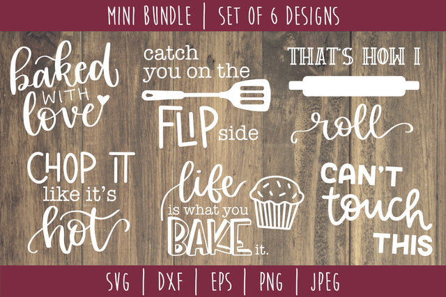 Kitchen Cooking Bundle Set of 6 - SVG SVG SavoringSurprises 
