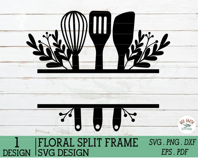 Kitchen decal monogram frame, baking rustic monogram SVG,PNG SVG Redearth and gumtrees 
