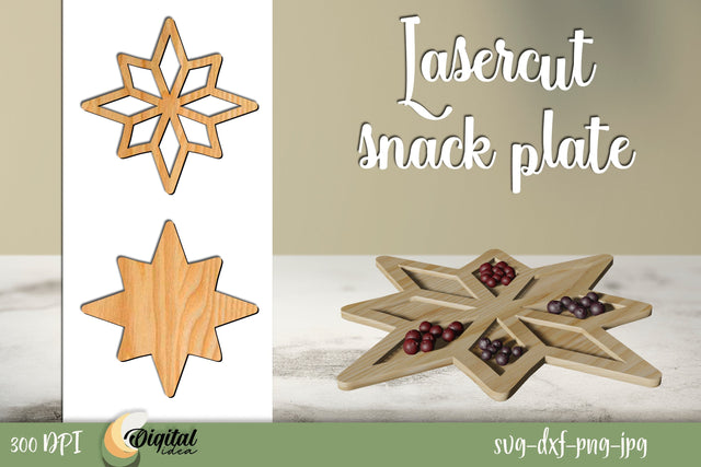 Kitchen Decor Laser Cut. 3D Design. Snack Plates Laser Cut. SVG Evgenyia Guschina 