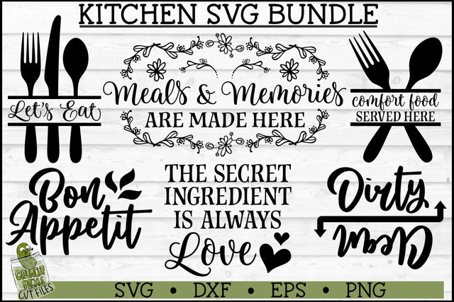 Kitchen Decor SVG Bundle SVG Crunchy Pickle 