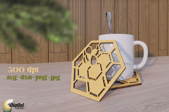 Kitchen Decor SVG. Home Laser Cut. Coaster Design Laser Cut. SVG Evgenyia Guschina 