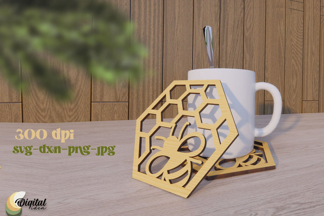 Kitchen Decor SVG. Home Laser Cut. Coaster Design Laser Cut. SVG Evgenyia Guschina 