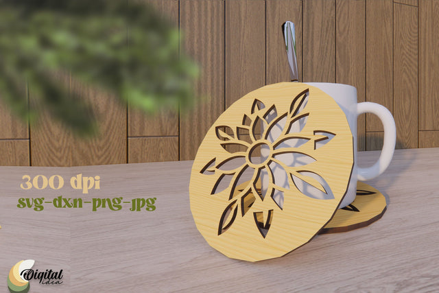 Kitchen Decor SVG. Home Laser Cut. Coaster Design Laser Cut. SVG Evgenyia Guschina 