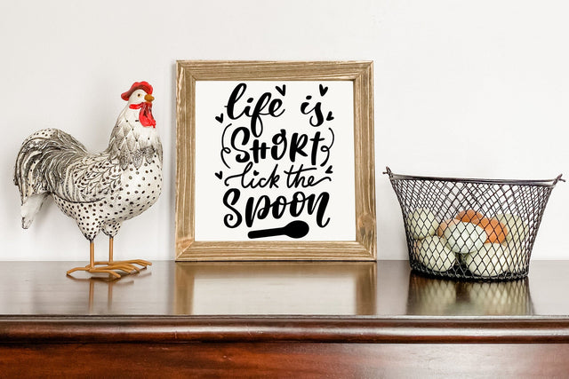 Kitchen Decor SVG | Life Is Short, Lick The Spoon SVG dapiyupi store 