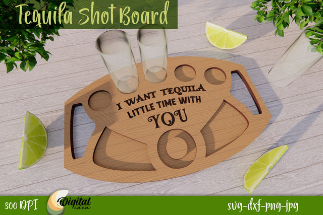 Kitchen Decor SVG. Tequila Shot Board Laser Cut Design 3D. SVG Evgenyia Guschina 