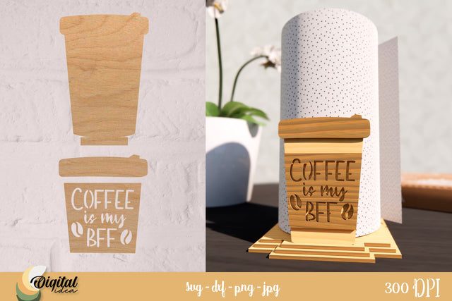 Kitchen Design SVG. Paper Towel Roll Holders Laser Cut. SVG Evgenyia Guschina 