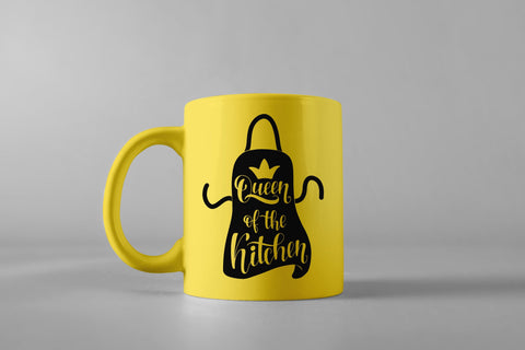 Kitchen hand lettering quote "Queen of the kitchen" SVG SVG Yustaf Art Store 