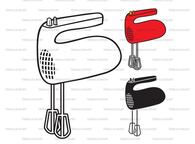 Kitchen hand mixer SVG TribaliumArtSF 