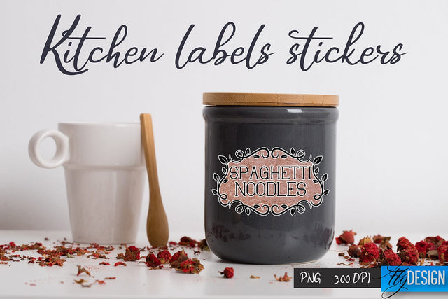 Kitchen Labels Stickers | Kitchen PNG | Home Design Sublimation Fly Design 