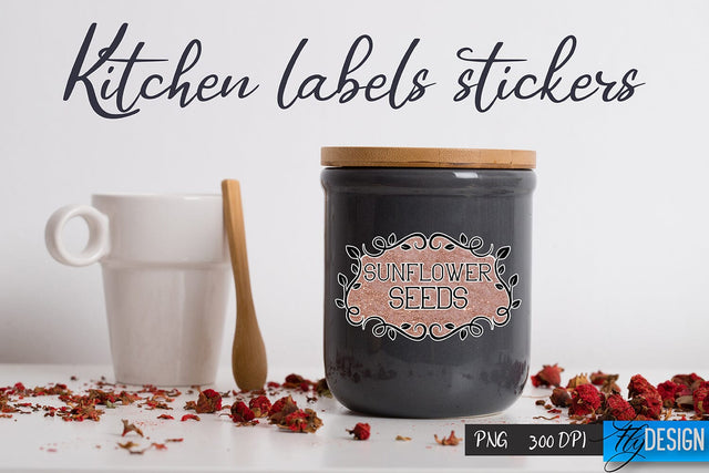 Kitchen Labels Stickers | Kitchen PNG | Home Design Sublimation Fly Design 