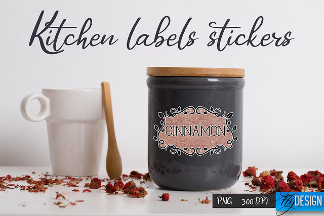 Kitchen Labels Stickers | Kitchen PNG | Home Design Sublimation Fly Design 