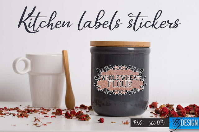 Kitchen Labels Stickers | Kitchen PNG | Home Design Sublimation Fly Design 