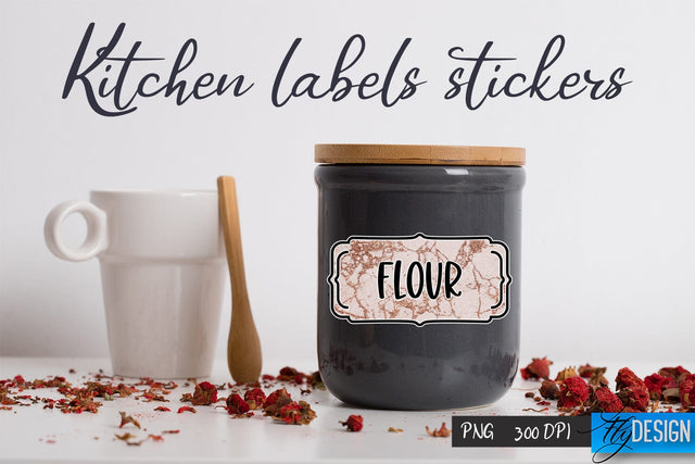 Kitchen Labels Stickers | Kitchen PNG Sublimation Fly Design 