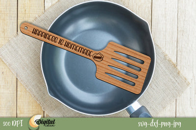 Kitchen Laser Cut Design. SVG. 3D Engraved Wooden Spatulas. SVG Evgenyia Guschina 