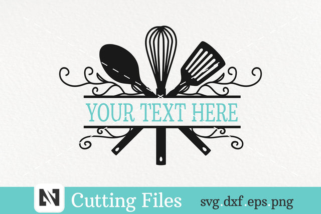 Kitchen Monogram Frame Svg, Kitchen Monogram Svg, Kitchen Svg SVG Pinoyart Kreatib 