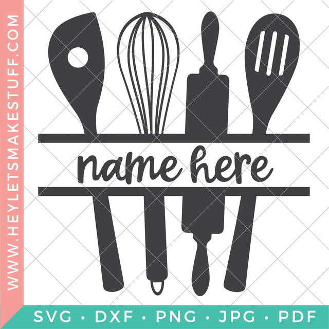 Kitchen Monogram SVG Hey Let's Make Stuff 