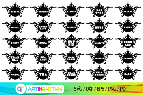 Kitchen pantry labels svg bundle SVG Artinrhythm shop 