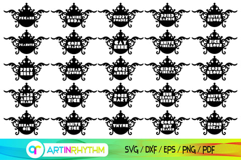 Kitchen pantry labels svg bundle SVG Artinrhythm shop 