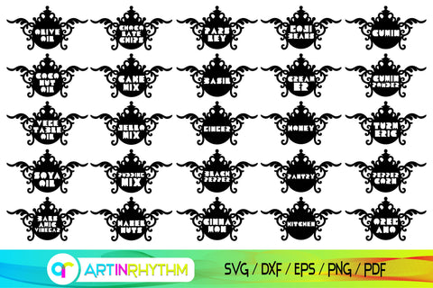 Kitchen pantry labels svg bundle SVG Artinrhythm shop 