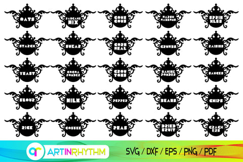 Kitchen pantry labels svg bundle SVG Artinrhythm shop 