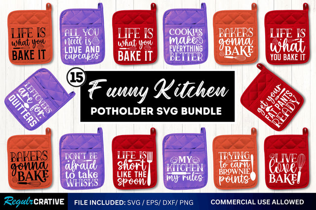 Kitchen Pot Holder SVG Bundle SVG Regulrcrative 