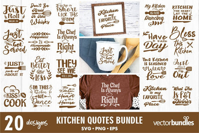 Kitchen quote bundle svg SVG vectorbundles 
