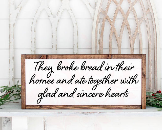 Kitchen Quote SVG, Cricut, Bible Verse Sign SVG, Dining Room Decor, farmhouse cut file, Handwritten svg, Broke Bread in homes Quote, Printable PNG, DXF, Wood Tray Designs, Rustic Home Decor, Digital Download, Graphic Designs, Vector Art SVG Farmstone Studio Designs 