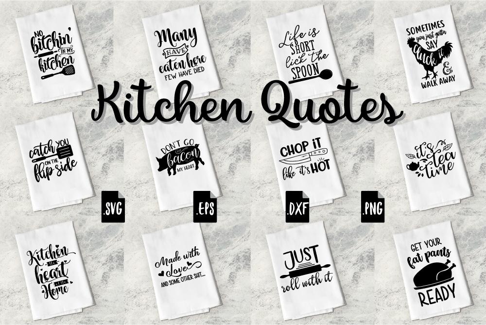 Funny Kitchen Sayings  Kitchen Towel SVG, Dish Towel Bundle
