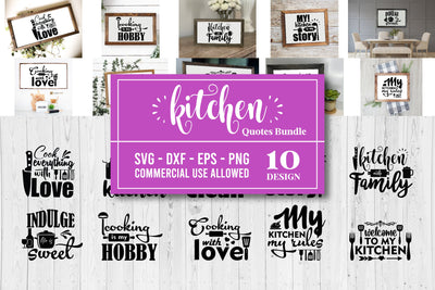 Kitchen Quotes SVG Bundle | Cooking Quotes SVG SVG balya ibnu bi malkan 