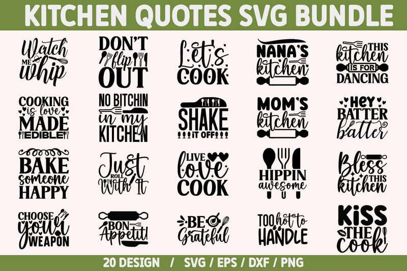 kitchen-Quotes-SVG-Bundle Cut File SVG akazaddesign 