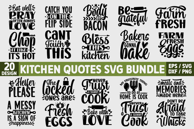 Kitchen Quotes SVG Bundle Cut File SVG akazaddesign 