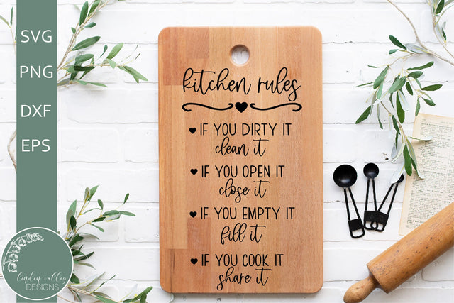 Kitchen Rules SVG-Farmhouse Kitchen SVG SVG Linden Valley Designs 