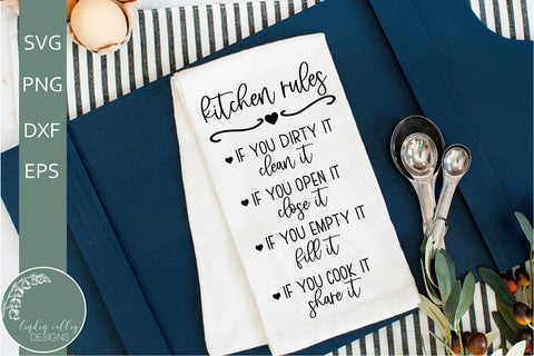 Kitchen Rules SVG-Farmhouse Kitchen SVG SVG Linden Valley Designs 